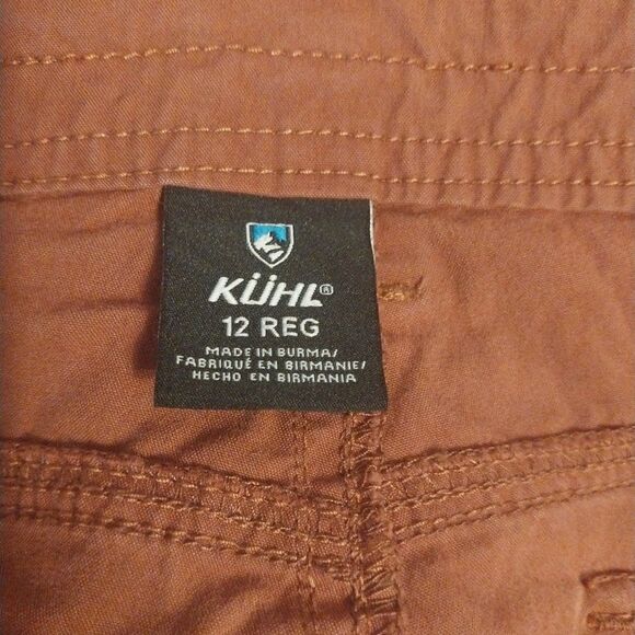 Kuhl Women's Roll Up Cargo Pants Sz 12 Rust Snap Pockets Gorpcore Hiking Camping - Picture 8 of 15